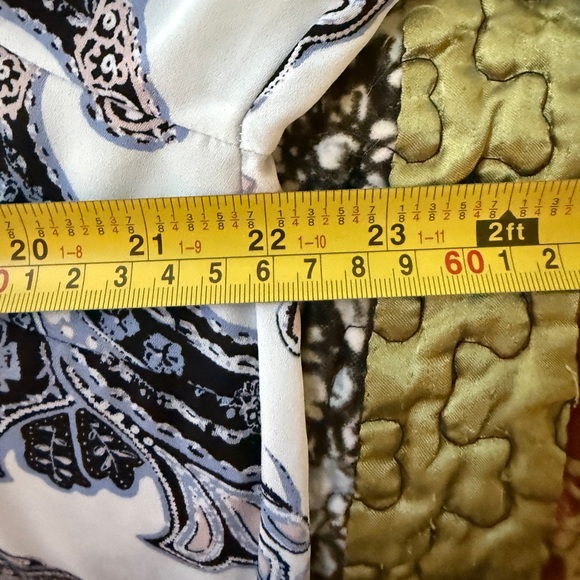 Paisley Lightweight Button-Up Tie Front Blouse (DR2) XL - Picture 10 of 12